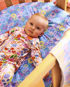 KIP & CO - ORGANIC LONG SLEEVE ZIP ROMPER - MEANDERING MEADOW