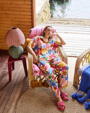 Load image into Gallery viewer, KIP &amp; CO - ORANIC COTTON SHORT SLEEVE SHIRT &amp; PANT PYJAMA SET - WILD FLOWERS IN BLOOM
