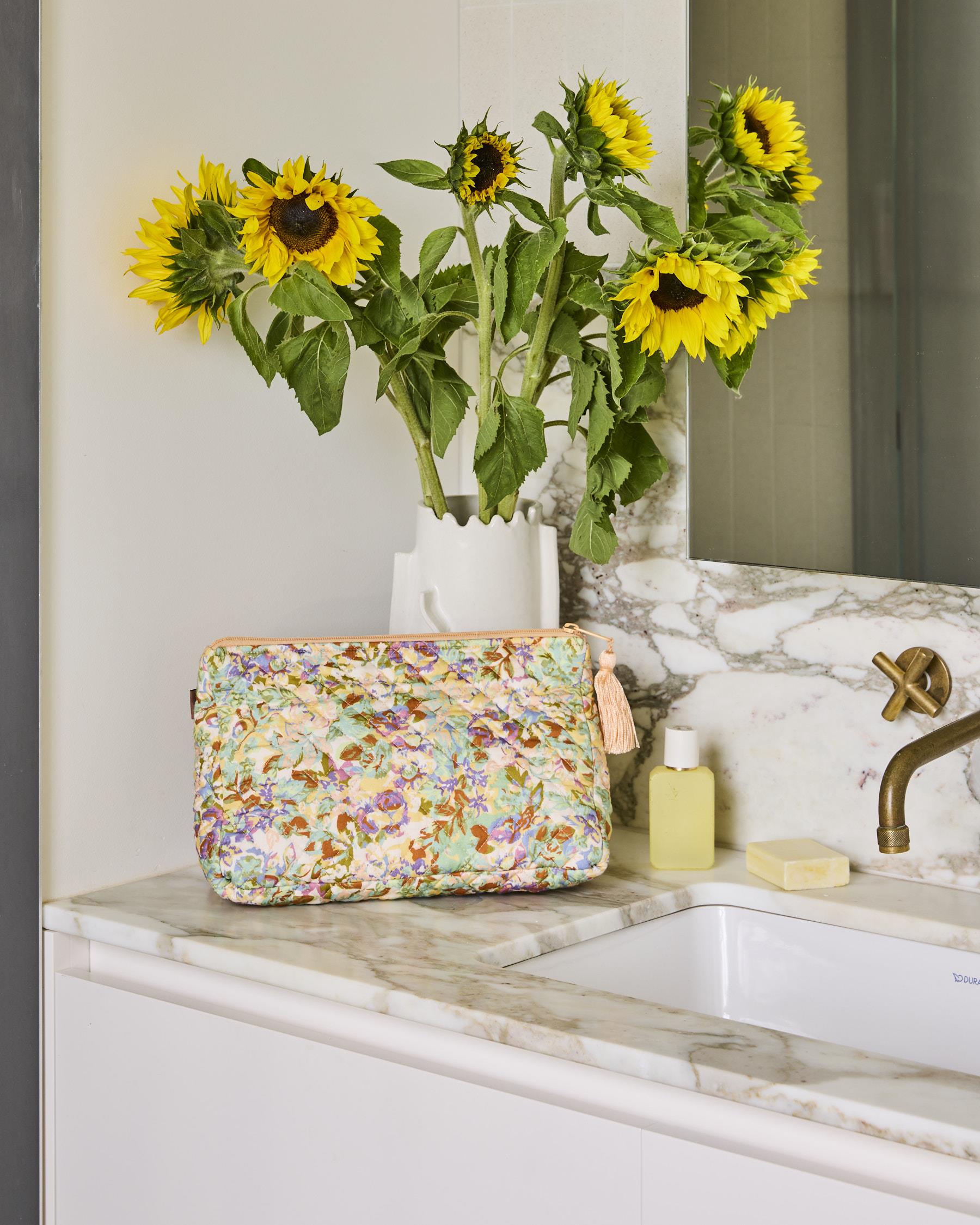 KIP & CO - QUILTED COTTON TOILETRY PURSE - FOREVER MINE
