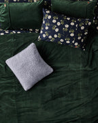 KIP & CO -  2P STD VELVET PILLOW CASE SET - KOMBU GREEN