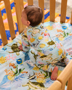 KIP & CO - ORGANIC COTTON LONG SLEEVE ZIP ROMPER - REEF LIFE