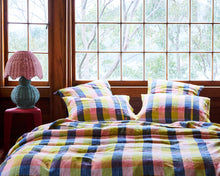 Load image into Gallery viewer, KIP &amp; CO - LINEN KING QUILT COVER - FLORIDA TARTAN
