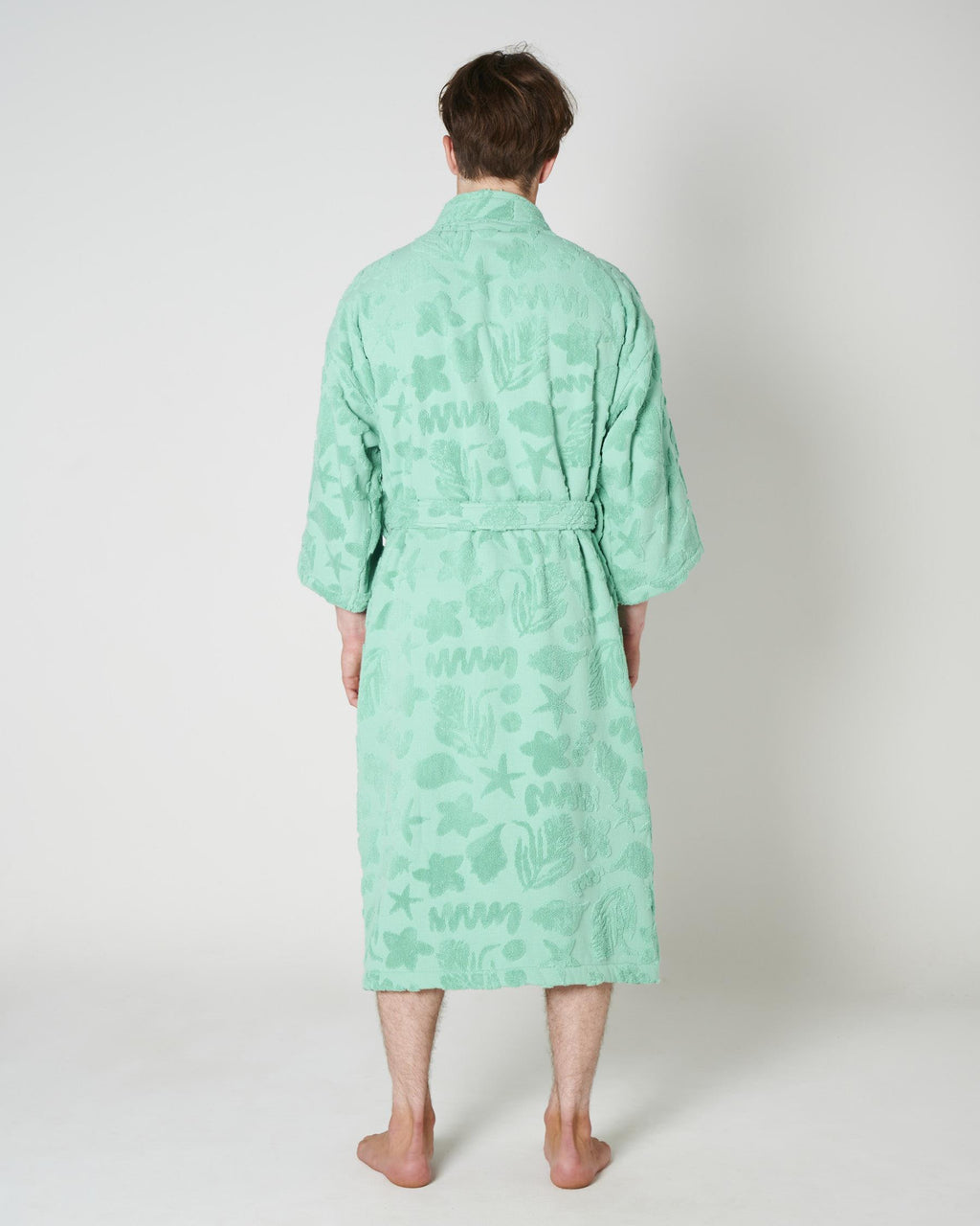 KIP & CO - S/M TERRY BATH ROBE - JADE ROCK POOL