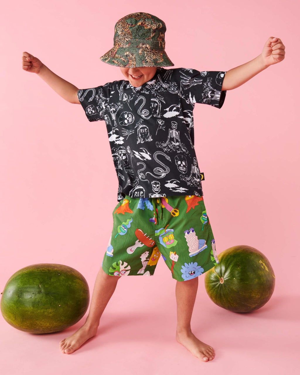 KIP & CO - CORDUROY BUCKET HAT - CHEETAH