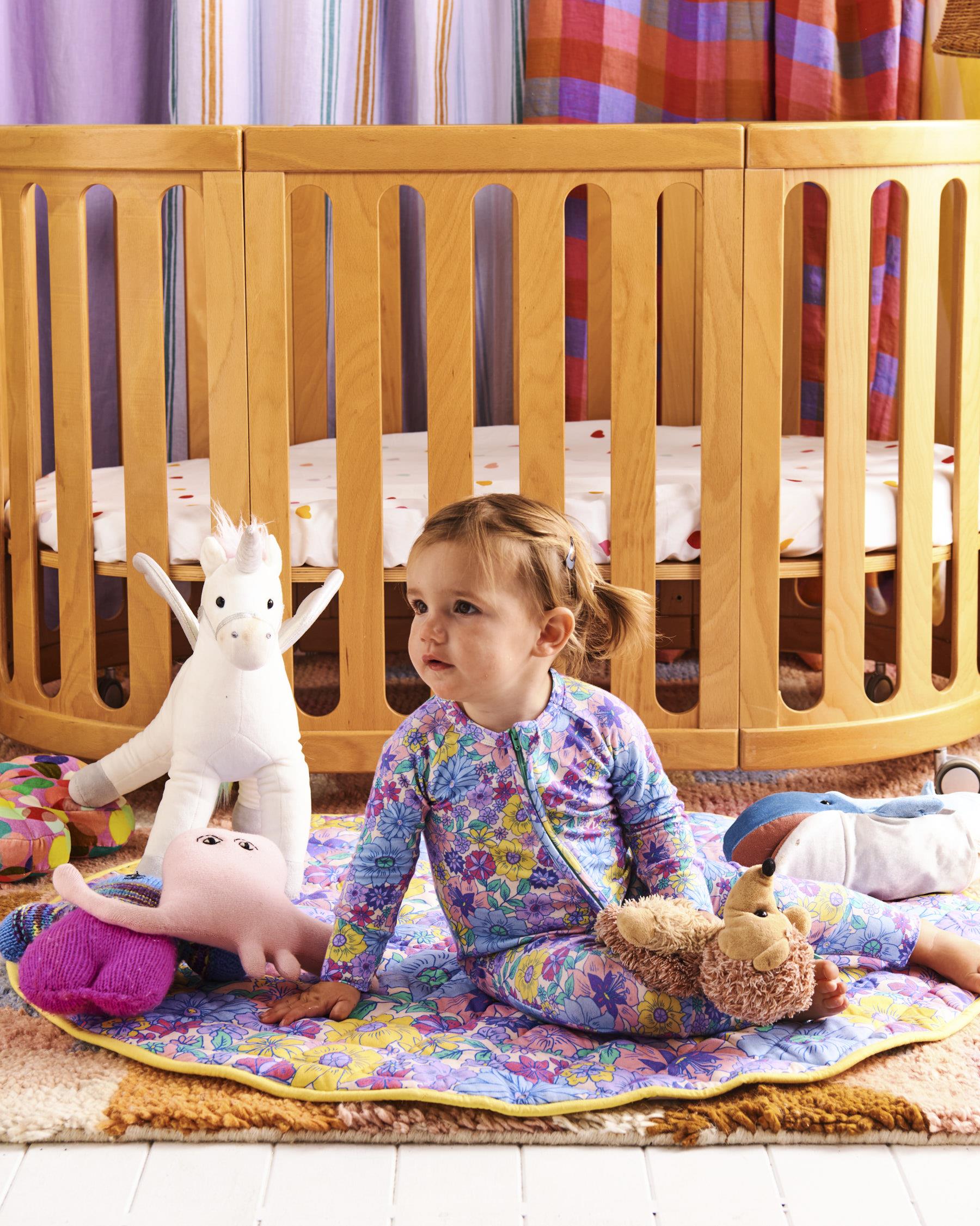KIP & CO - ORGANIC LONG SLEEVE ZIP ROMPER - BUNCH OF FUN