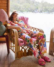 Load image into Gallery viewer, KIP &amp; CO - ORANIC COTTON SHORT SLEEVE SHIRT &amp; PANT PYJAMA SET - WILD FLOWERS IN BLOOM
