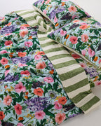 KIP & CO - REVERSIBLE LINEN QUILTED PILLOWCASES 2P STD - SPRING IN THE AIR
