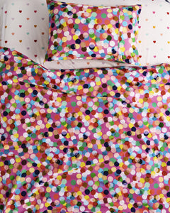 KIP & CO - ORGANIC COTTON PILLOWCASE 1P SINGLE - CONFETTI PINK