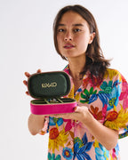 KIP & CO - TRAVEL VELVET JEWELLERY BOX - PRICKLY PEAR