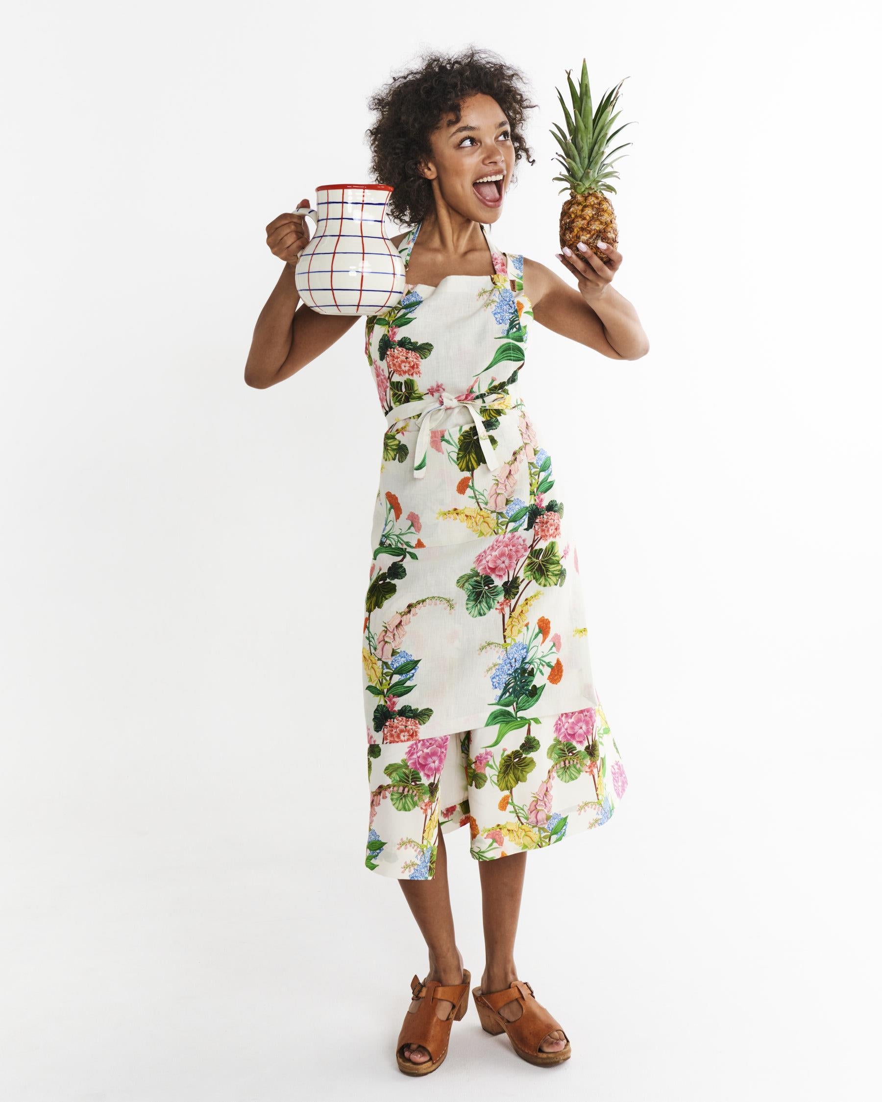 KIP & CO - LINEN APRON - BOUQUET BEAUTY