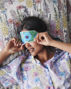 KIP & CO - VELVET EYE MASK - TUMBLING FLOWERS