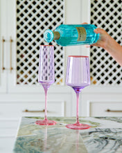 Load image into Gallery viewer, KIP &amp; CO - COLOUR BLOCK CHAMPAGNE GLASS 2P SET - LILAC
