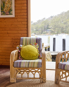 KIP & CO - VELVET PEA CUSHION - PEAR