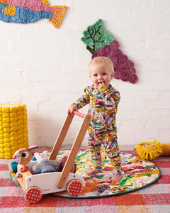 KIP & CO - ORGANIC COTTON QUILTED PLAY MAT - ALL CREATURES GREAT & SMALL