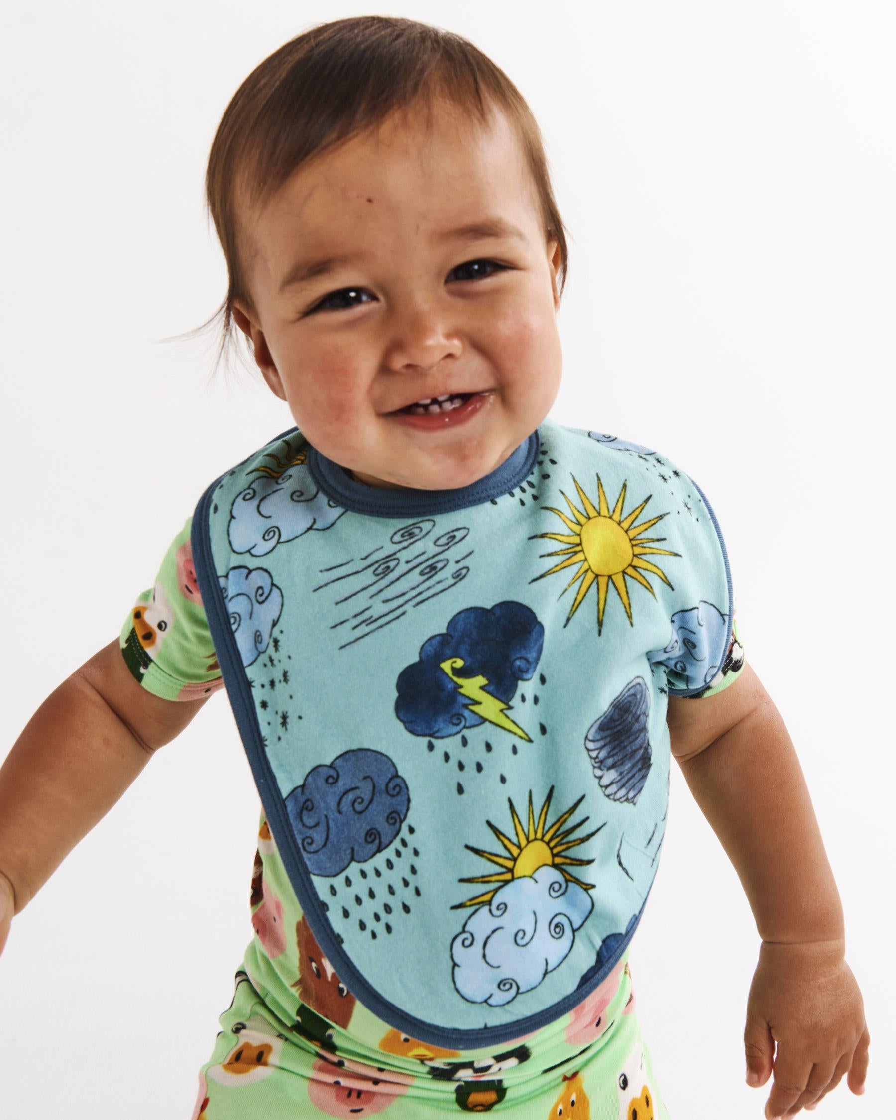 KIP & CO - ORGANIC COTTON BIB - WEATHER REPORT