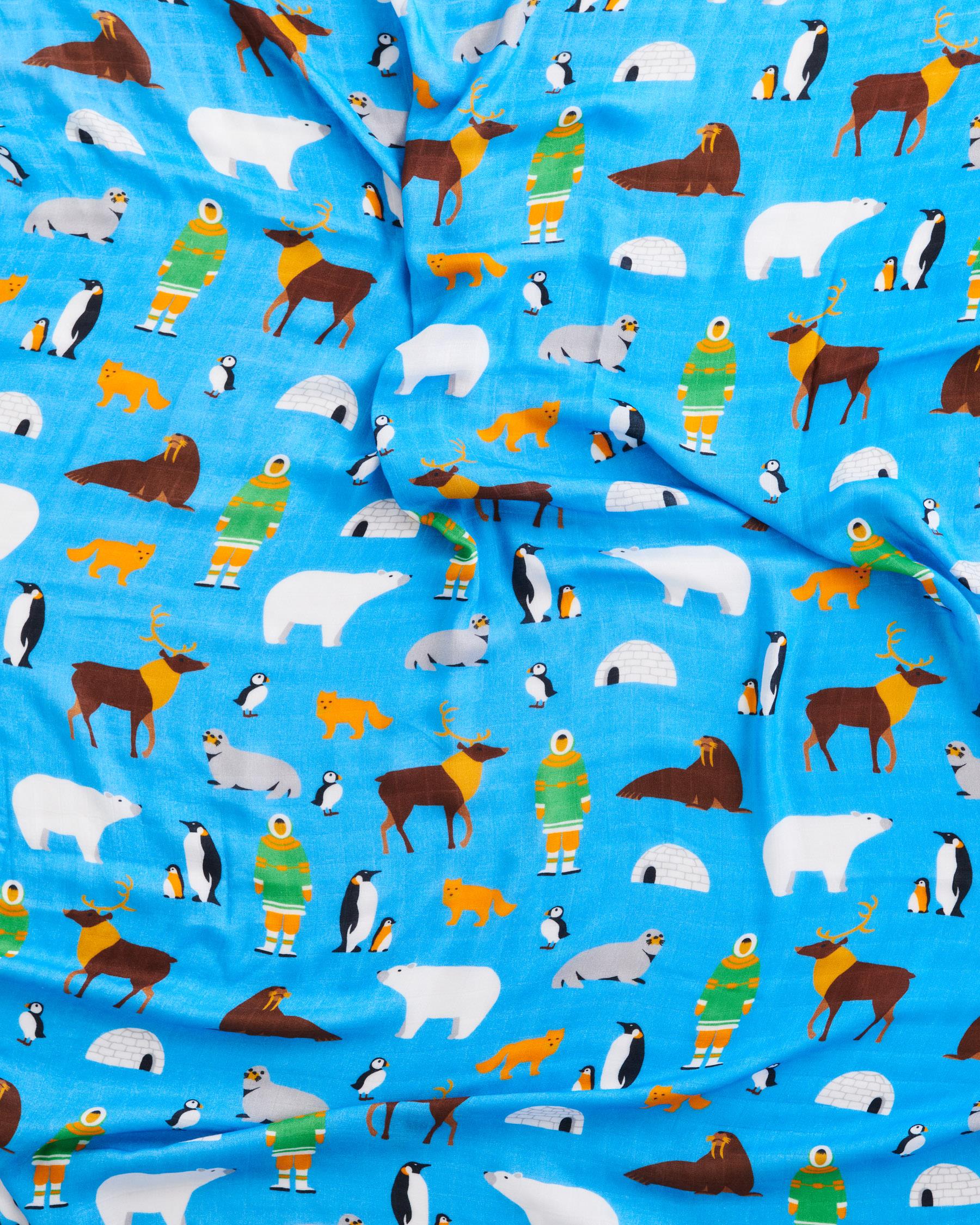 KIP & CO - BAMBOO SWADDLE - FARM FRIENDS