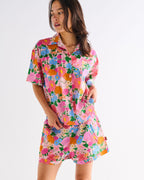 KIP & CO - ADULT ORGANIC COTTON SHORT SLEEVE SHIRT & SHORT PYJAMA SET - FOLLOW THE SUN