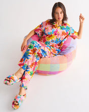 Load image into Gallery viewer, KIP &amp; CO - ORANIC COTTON SHORT SLEEVE SHIRT &amp; PANT PYJAMA SET - WILD FLOWERS IN BLOOM
