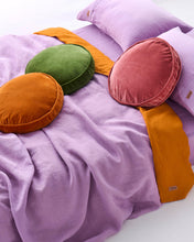 Load image into Gallery viewer, KIP &amp; CO - VELVET PEA CUSHION - PEACH PIE
