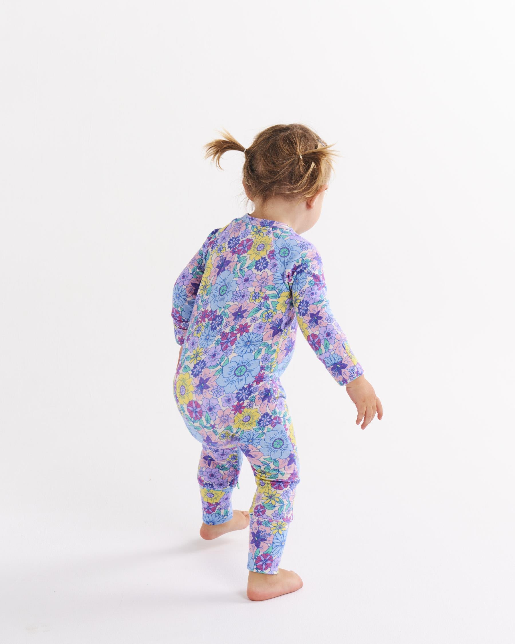 KIP & CO - ORGANIC LONG SLEEVE ZIP ROMPER - BUNCH OF FUN