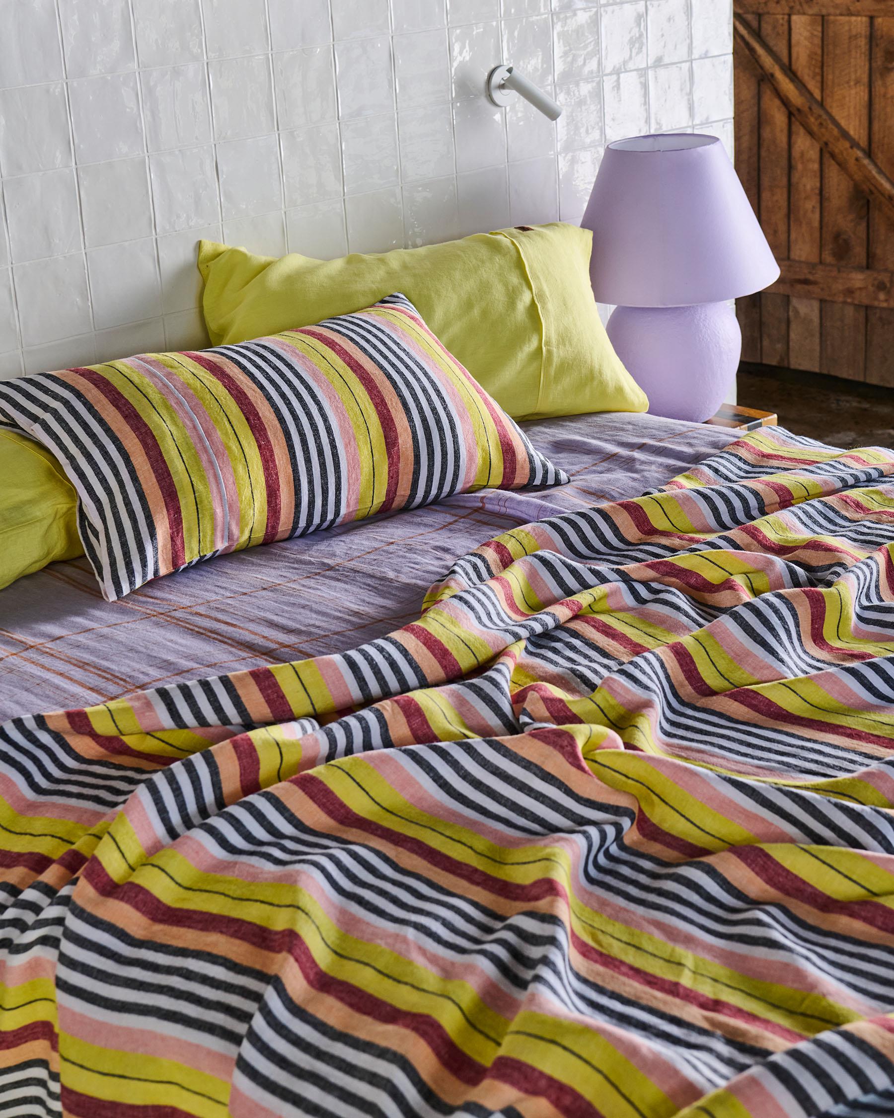 KIP & CO - LINEN PILLOWCASES 2P STD - LEMON BUTTER