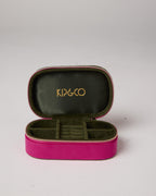 KIP & CO - TRAVEL VELVET JEWELLERY BOX - PRICKLY PEAR