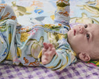 KIP & CO - ORGANIC COTTON LONG SLEEVE ZIP ROMPER - REEF LIFE