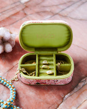 Load image into Gallery viewer, KIP &amp; CO - TRAVEL VELVET JEWELLERY BOX - ROSE GARDEN
