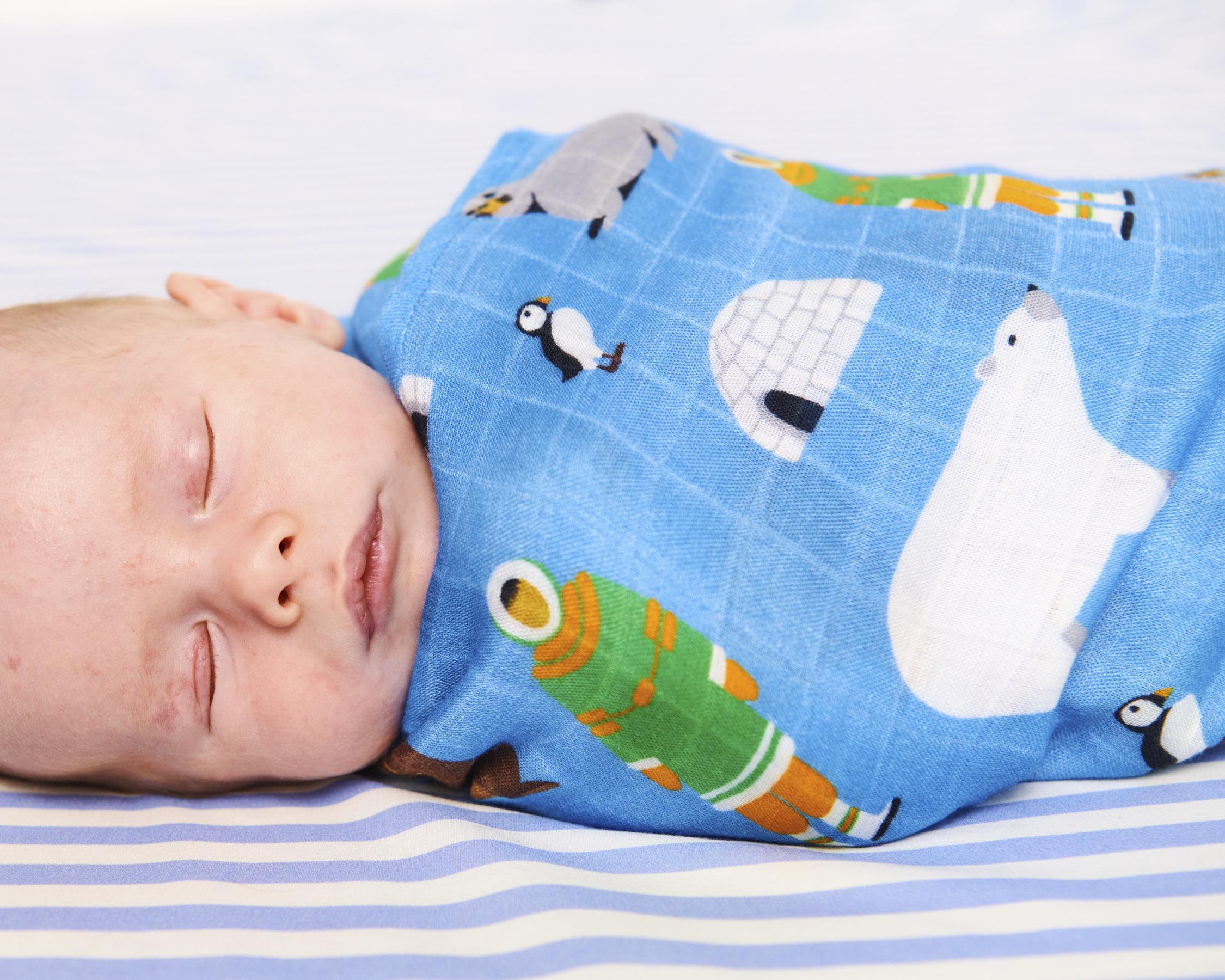 KIP & CO - BAMBOO SWADDLE - FARM FRIENDS