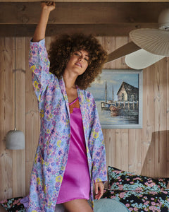 KIP & CO - S/M LINEN ROBE - BUNCH OF FUN