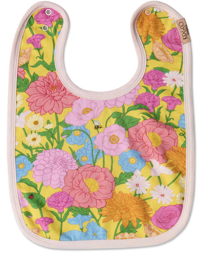 KIP & CO - ORGANIC COTTON BIB - FOLLOW THE SUN YELLOW