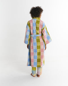 KIP & CO - S/M TERRY BATH ROBE - CORFU TARTAN