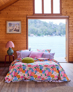 KIP & CO - VELVET PEA CUSHION - PEAR