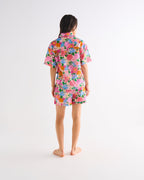 KIP & CO - ADULT ORGANIC COTTON SHORT SLEEVE SHIRT & SHORT PYJAMA SET - FOLLOW THE SUN