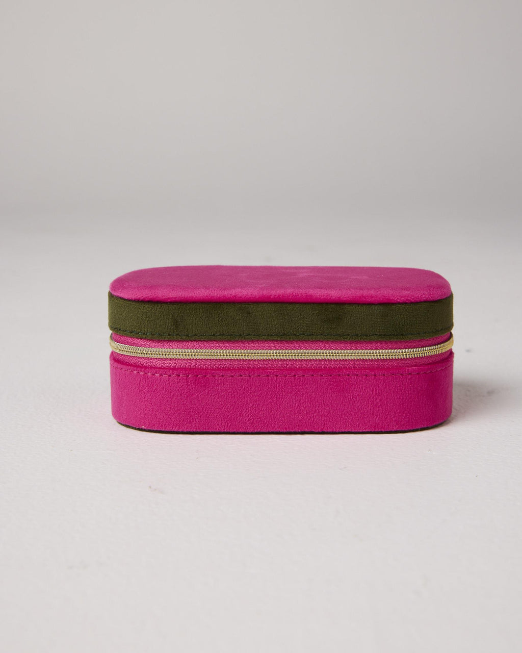 KIP & CO - TRAVEL VELVET JEWELLERY BOX - PRICKLY PEAR