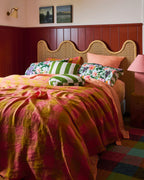 KIP & CO - REVERSIBLE LINEN QUILTED PILLOWCASES 2P STD - SPRING IN THE AIR