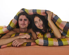 Load image into Gallery viewer, KIP &amp; CO - LINEN KING QUILT COVER - FLORIDA TARTAN
