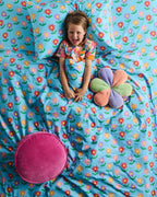 KIP & CO - VELVET PEA CUSHION - PINK LOVE