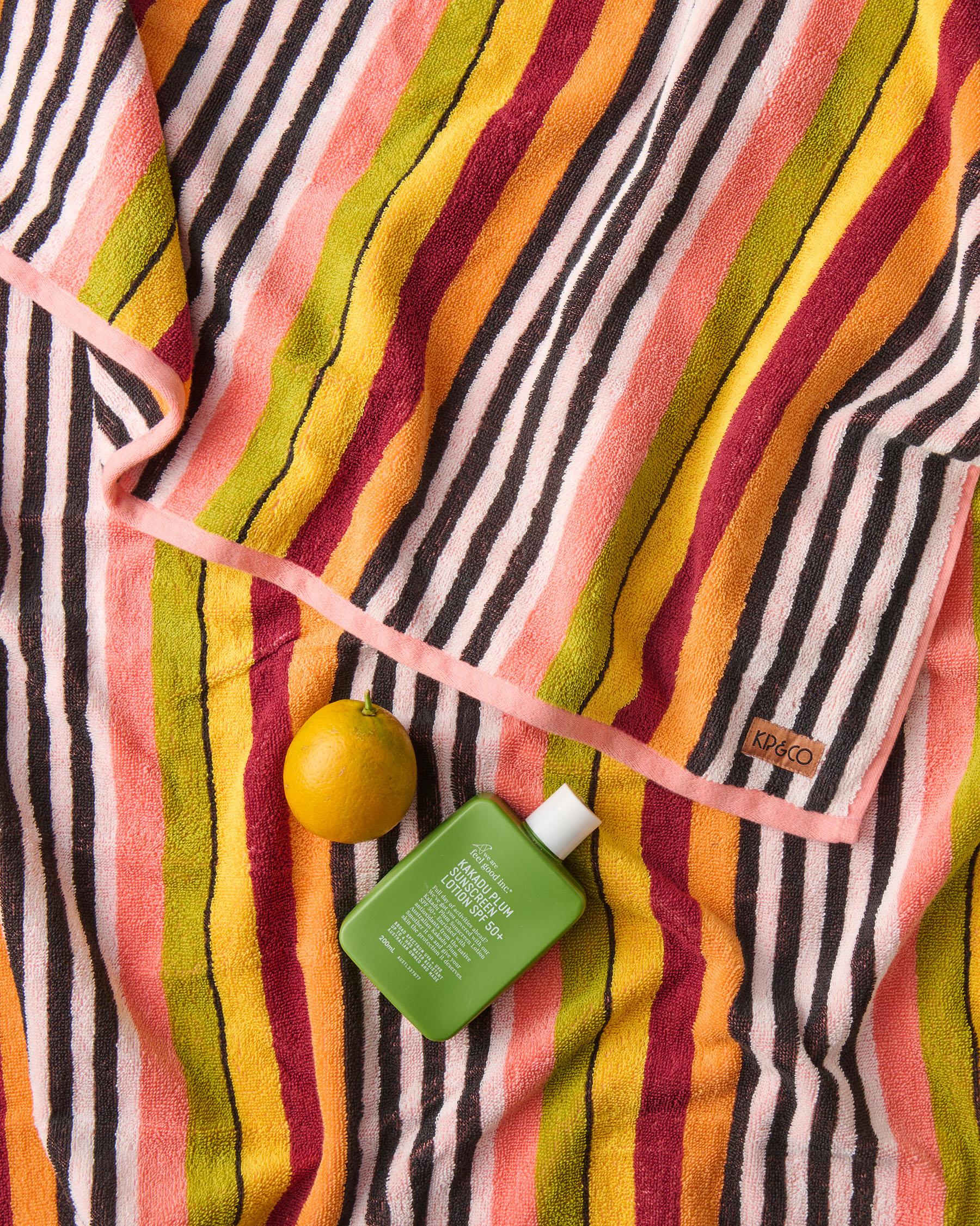 KIP & CO - TERRY BEACH TOWEL - CASABLANCA STRIPE