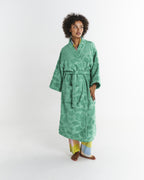 KIP & CO - S/M TERRY BATH ROBE - JADE ROCK POOL