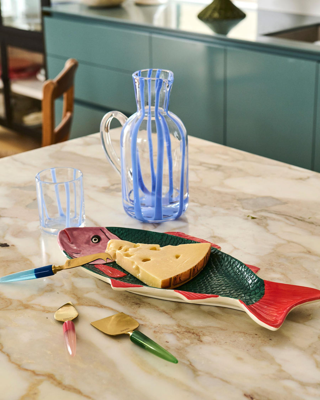 KIP & CO - CHEESE KNIFE SET - BEJEWELLED