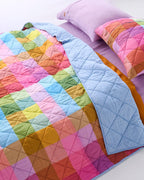 KIP & CO - ORGANIC COTTON QUILTED BEDSPREAD LARGE - PONZA TARTAN