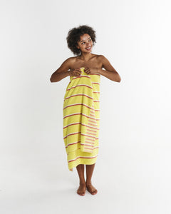 KIP & CO - TERRY BATH SHEET / BEACH TOWEL - PINA COLADA STRIPE