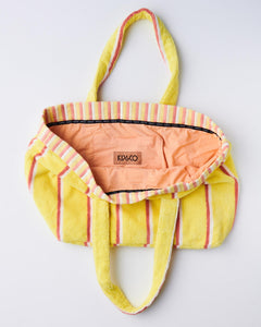 KIP & CO - TERRY OVERSIZED BEACH BAG - PINA COLADA STRIPE