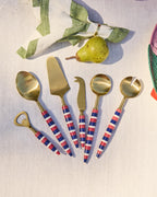 KIP & CO - BRASSERIE SALAD SERVERS - CRETE STRIPE