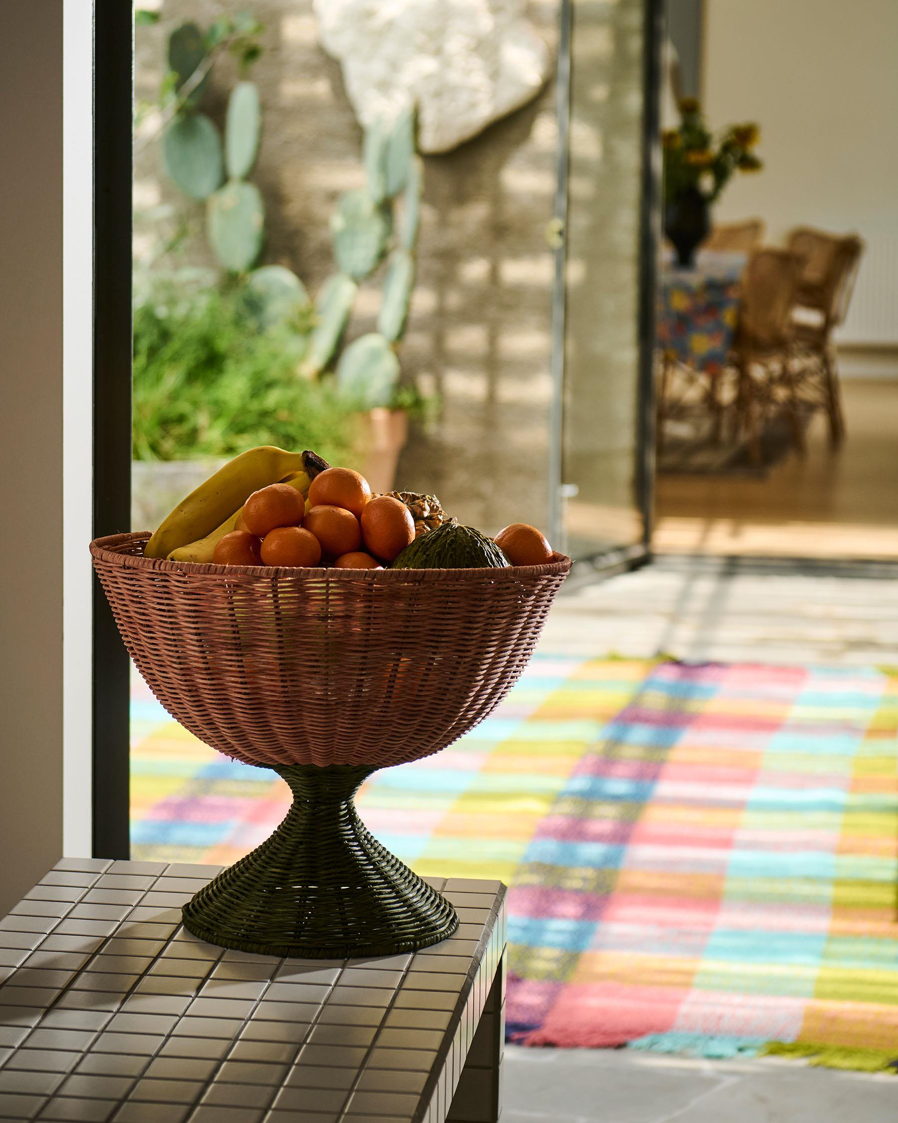 KIP & CO - RATTAN FRUIT BOWL STAND - PORTOFINO