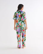 KIP & CO - ORANIC COTTON SHORT SLEEVE SHIRT & PANT PYJAMA SET - SPRING IN THE AIR