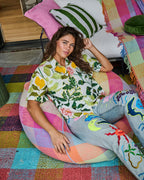 KIP & CO - ADULT ORGANIC COTTON SHORT SLEEVE SHIRT & SHORT PYJAMA SET - WANDER