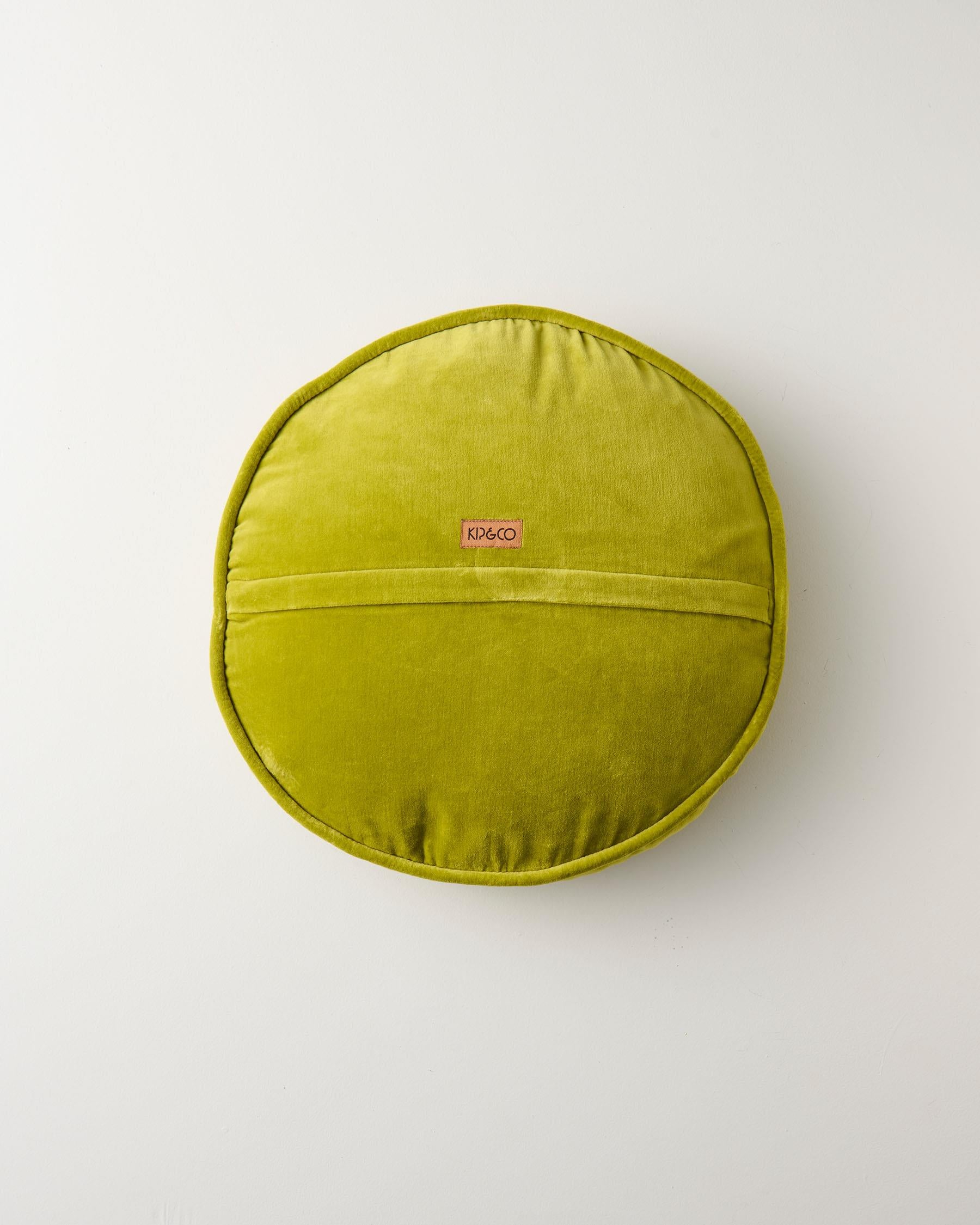 KIP & CO - VELVET PEA CUSHION - PEAR