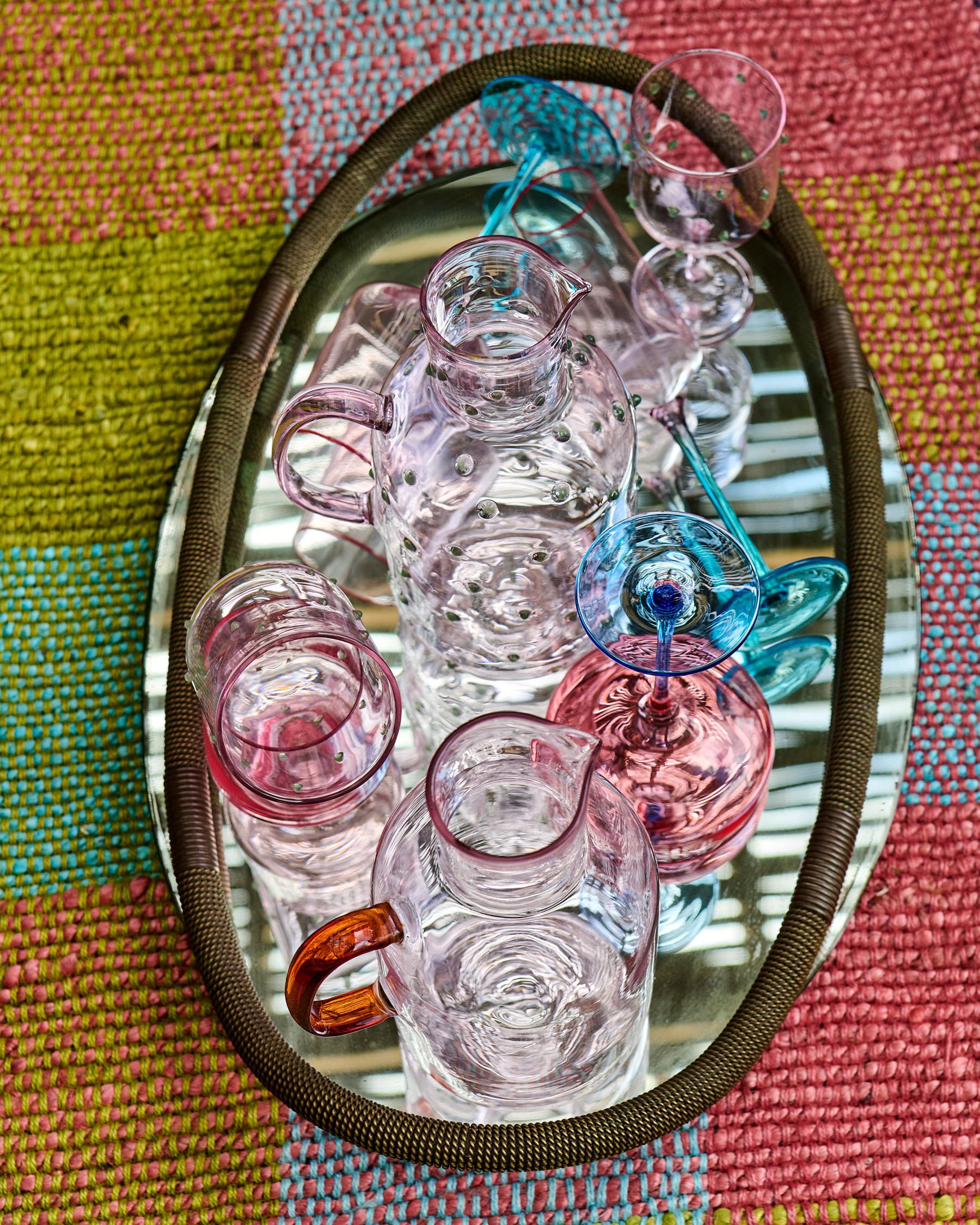 KIP & CO - MARGARITA GLASS 2P SET - BLUE ROBIN